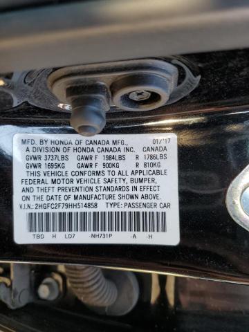 Photo 10 from auction – 2017 HONDA CIVIC EX with VIN 2HGFC2F79HH514858