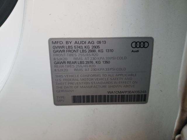 Photo 10 from auction – 2014 AUDI Q5 TDI PRE with VIN WA1CMAFP3EA035249