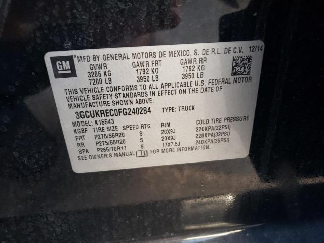 Photo 10 from auction – 2015 CHEVROLET SILVERADO with VIN 3GCUKREC0FG240284