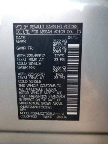 Photo 10 from auction – 2015 NISSAN ROGUE S with VIN KNMAT2MVXFP563621