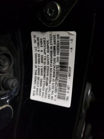 Photo 10 from auction – 2017 HONDA CIVIC EX with VIN 19XFC2F72HE003793