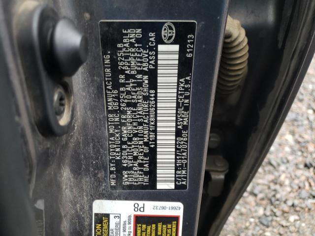 Photo 10 from auction – 2017 TOYOTA CAMRY LE with VIN 4T1BF1FK8HU626448