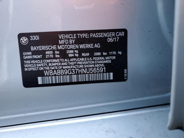 Photo 10 from auction – 2017 BMW 330 I with VIN WBA8B9G37HNU56591