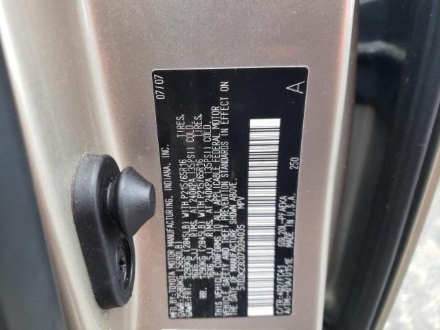 Photo 10 from auction – 2007 TOYOTA SIENNA CE with VIN 5TDZK23C07S094035