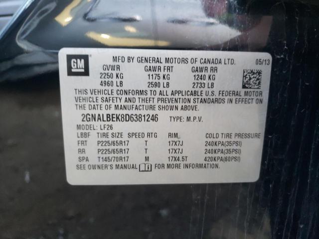 Photo 10 from auction – 2013 CHEVROLET EQUINOX LS with VIN 2GNALBEK8D6381246