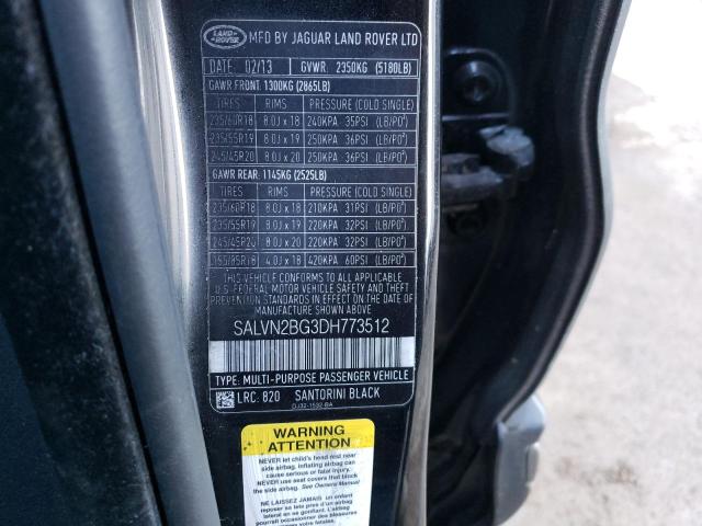 Photo 10 from auction – 2013 LAND ROVER RANGE ROVE with VIN SALVN2BG3DH773512