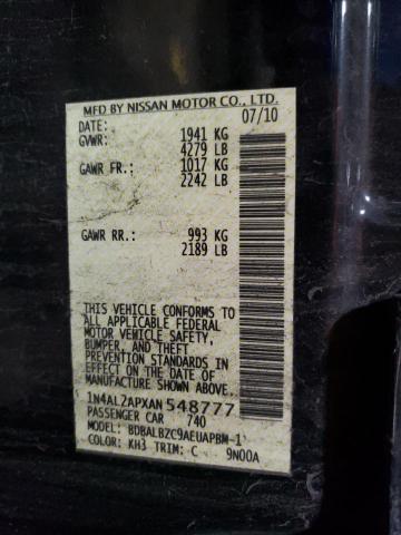 Photo 10 from auction – 2010 NISSAN ALTIMA BAS with VIN 1N4AL2APXAN548777