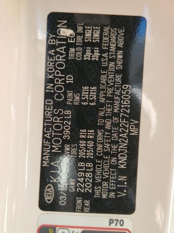 Photo 10 from auction – 2015 KIA SOUL with VIN KNDJN2A22F7216059