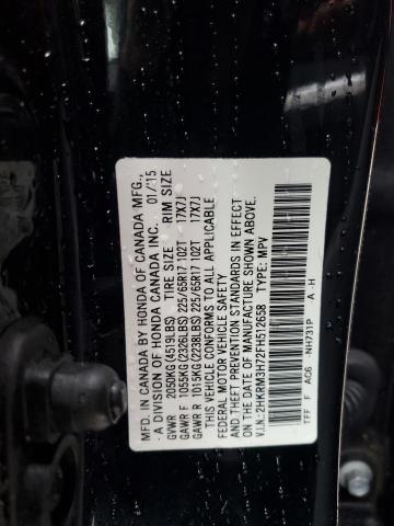 Photo 10 from auction – 2015 HONDA CR-V EXL with VIN 2HKRM3H72FH512658