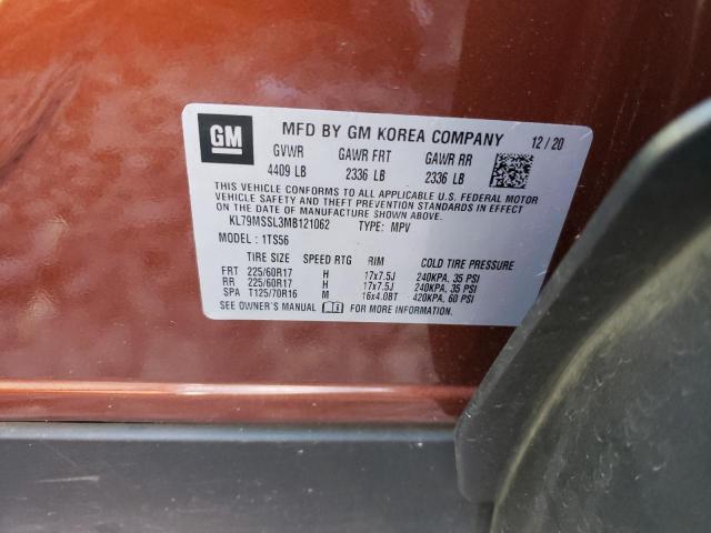 Photo 10 from auction – 2021 CHEVROLET TRAILBLAZE with VIN KL79MSSL3MB121062
