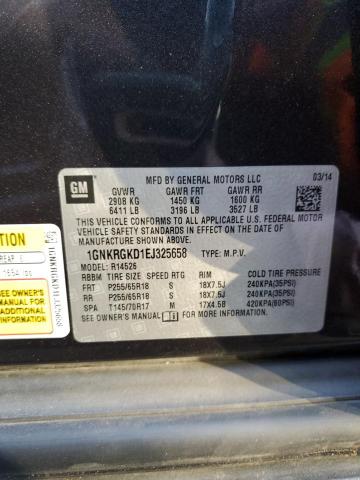 Photo 10 from auction – 2014 CHEVROLET TRAVERSE L with VIN 1GNKRGKD1EJ325658