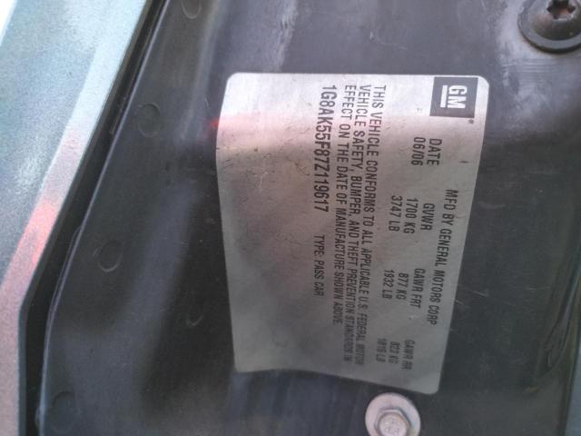 Photo 10 from auction – 2007 SATURN ION with VIN 1G8AK55F87Z119617