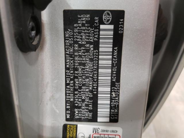 Photo 10 from auction – 2007 TOYOTA CAMRY CE with VIN 4T4BE46K67R003225