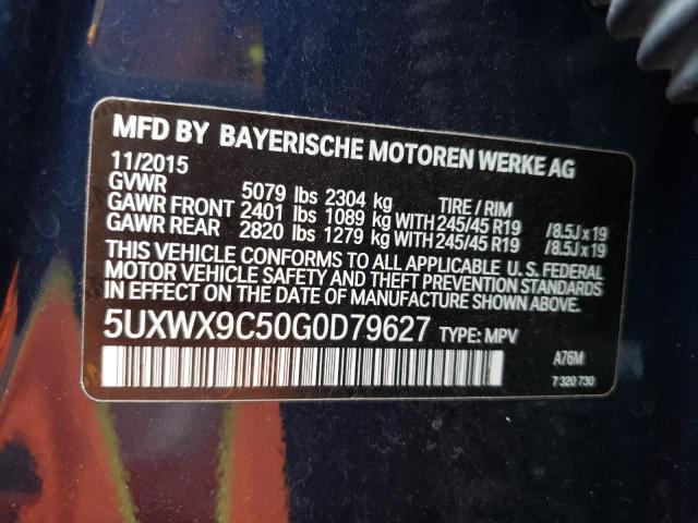 Photo 10 from auction – 2016 BMW X3 XDRIVE2 with VIN 5UXWX9C50G0D79627