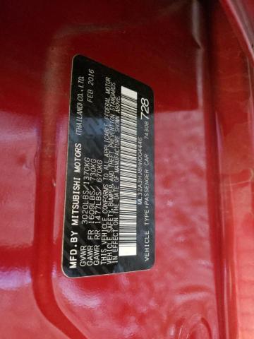 Photo 10 from auction – 2017 MITSUBISHI MIRAGE ES with VIN ML32A3HJ8HH004446