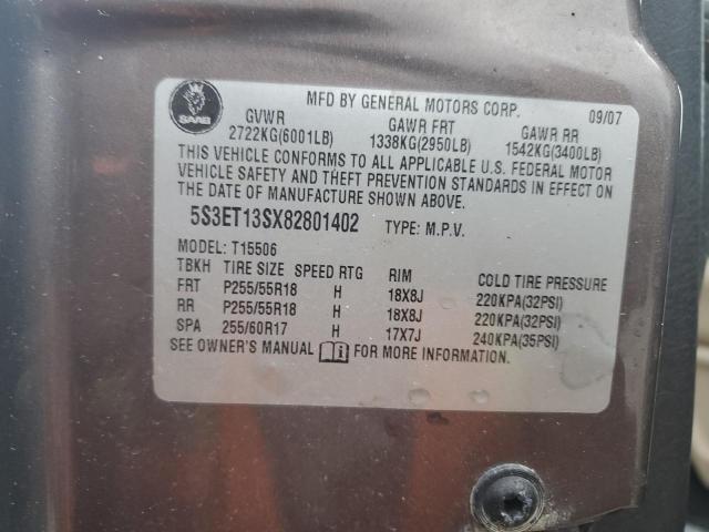 Photo 10 from auction – 2008 SAAB 9-7X 4.2I with VIN 5S3ET13SX82801402