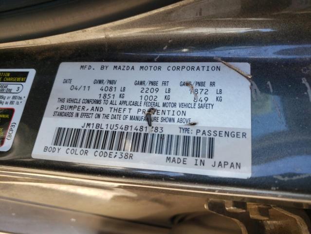 Photo 10 from auction – 2011 MAZDA 3 S with VIN JM1BL1U54B1481783