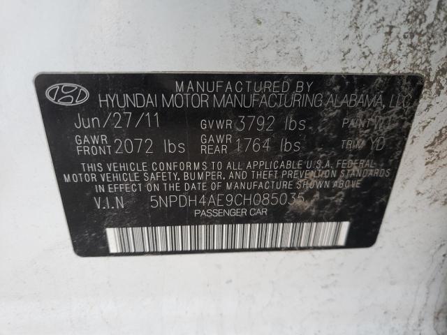 Photo 10 from auction – 2012 HYUNDAI ELANTRA GL with VIN 5NPDH4AE9CH085035