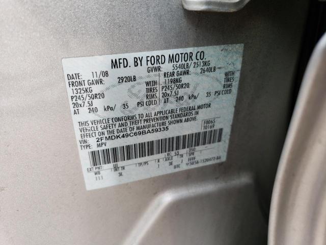Photo 10 from auction – 2009 FORD EDGE LIMIT with VIN 2FMDK49C69BA59335