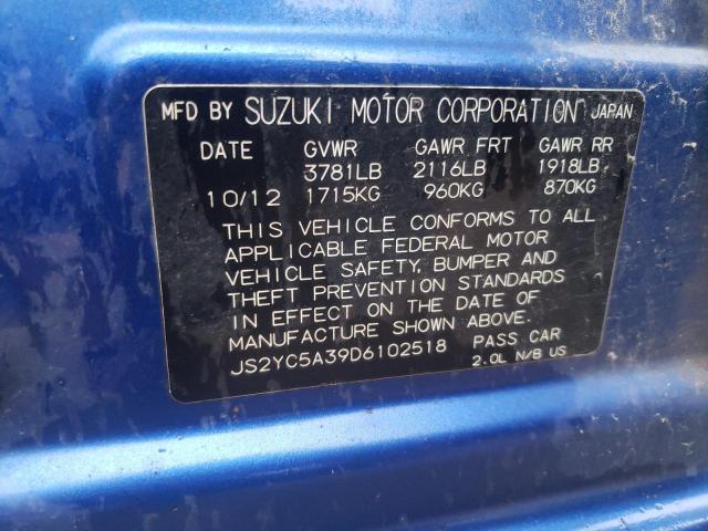 Photo 10 from auction – 2013 SUZUKI SX4 LE with VIN JS2YC5A39D6102518