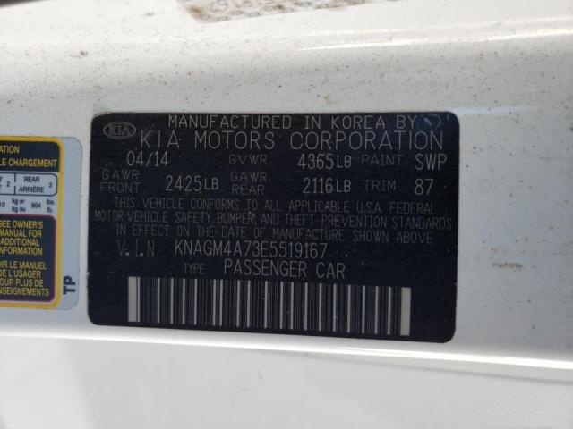 Photo 10 from auction – 2014 KIA OPTIMA LX with VIN KNAGM4A73E5519167