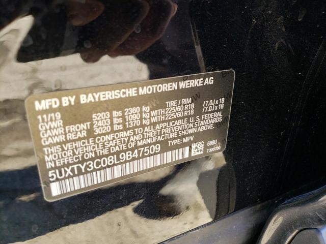 Photo 10 from auction – 2020 BMW X3 SDRIVE3 with VIN 5UXTY3C08L9B47509
