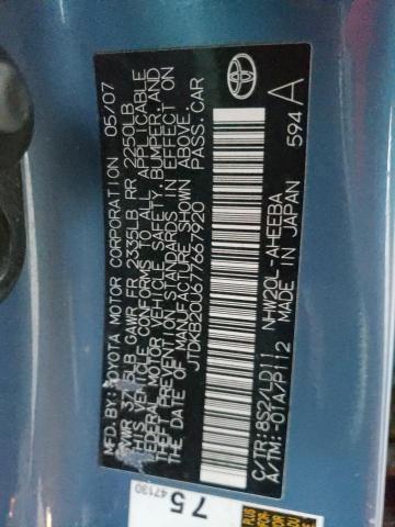 Photo 10 from auction – 2007 TOYOTA PRIUS with VIN JTDKB20U677667920
