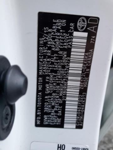 Photo 10 from auction – 2016 TOYOTA COROLLA with VIN 2T1BURHE7GC576279