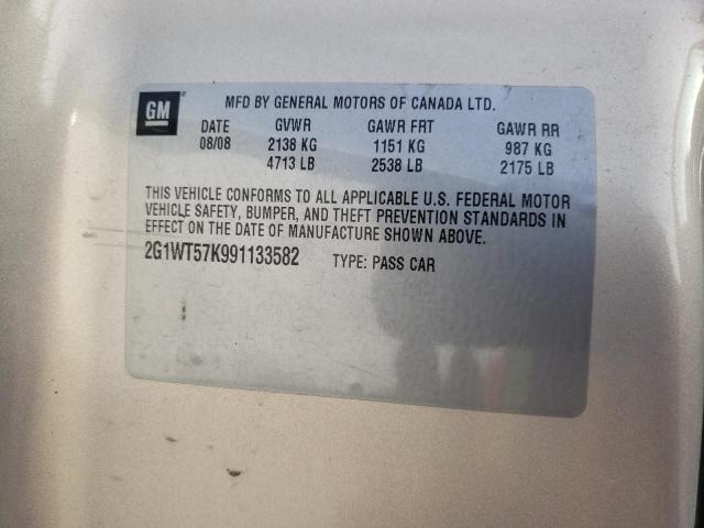 Photo 10 from auction – 2009 CHEVROLET IMPALA 1LT with VIN 2G1WT57K991133582