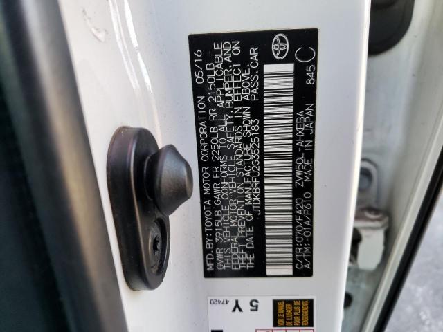 Photo 10 from auction – 2016 TOYOTA PRIUS with VIN JTDKBRFU2G3525183