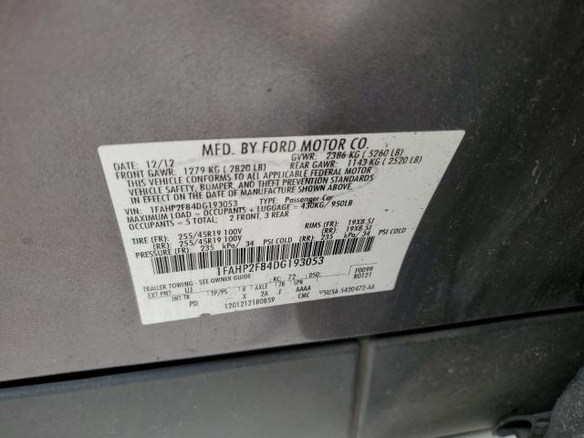 Photo 10 from auction – 2013 FORD TAURUS LIM with VIN 1FAHP2F84DG193053
