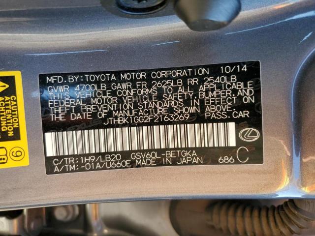 Foto 10 de la subasta – 2015 LEXUS ES 350 con VIN JTHBK1GG2F2163269