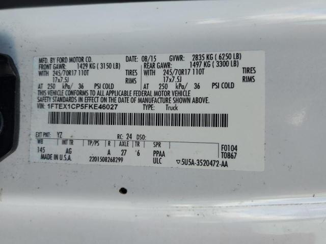 Photo 10 from auction – 2015 FORD F150 SUPER with VIN 1FTEX1CP5FKE46027