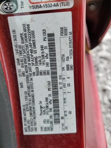 Photo 10 from auction – 2015 FORD FIESTA SE with VIN 3FADP4BJ6FM222998