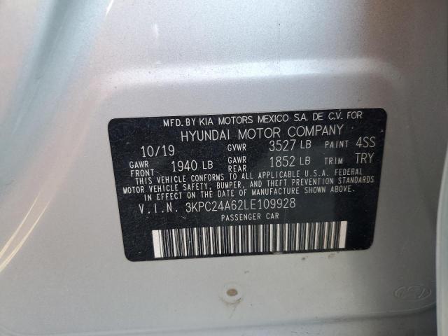 Photo 10 from auction – 2020 HYUNDAI ACCENT SE with VIN 3KPC24A62LE109928