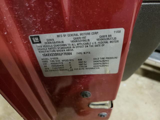 Photo 10 from auction – 2009 GMC ACADIA SLT with VIN 1GKEV23D69J176984