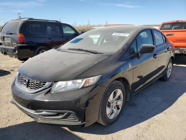 Photo 2 from auction – 2014 HONDA CIVIC LX with VIN 19XFB2F53EE008000