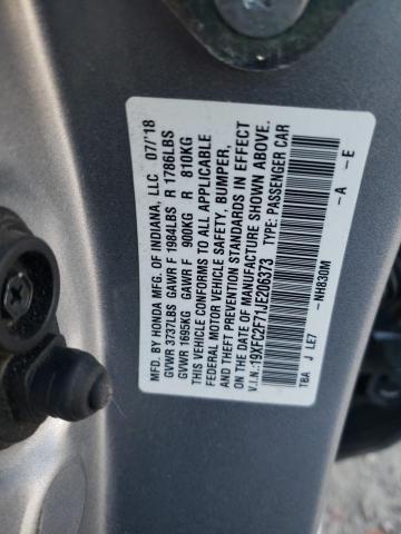 Photo 10 from auction – 2018 HONDA CIVIC EX with VIN 19XFC2F71JE206373