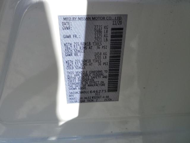 Photo 10 from auction – 2020 NISSAN PATHFINDER with VIN 5N1DR2BN9LC646275