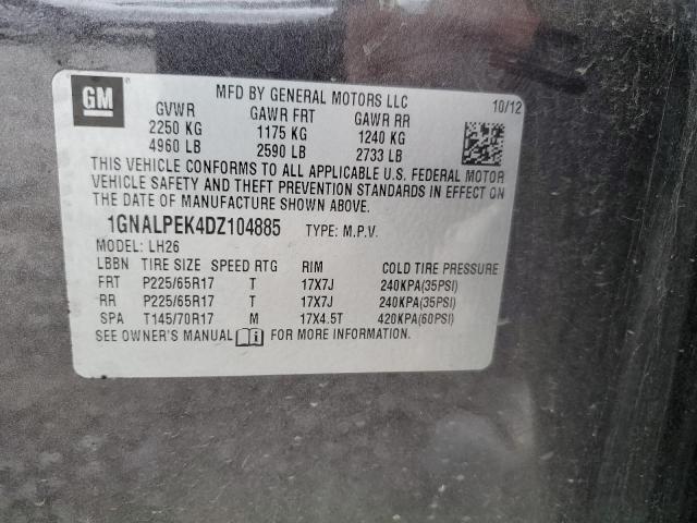 Photo 10 from auction – 2013 CHEVROLET EQUINOX LT with VIN 1GNALPEK4DZ104885