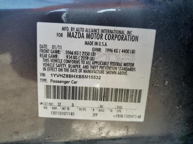 Photo 10 from auction – 2011 MAZDA 6 I with VIN 1YVHZ8BHXB5M15532