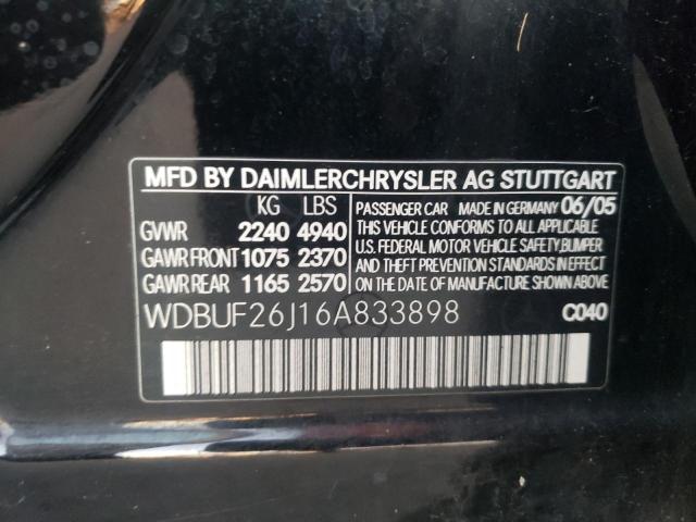 Photo 10 from auction – 2006 MERCEDES-BENZ E 320 CDI with VIN WDBUF26J16A833898