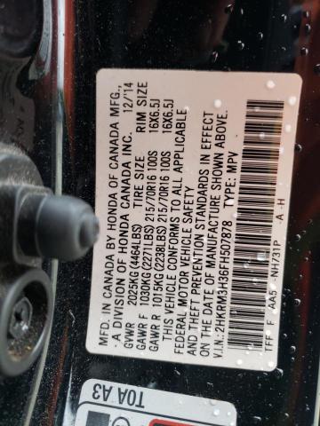 Photo 10 from auction – 2015 HONDA CR-V LX with VIN 2HKRM3H36FH507878