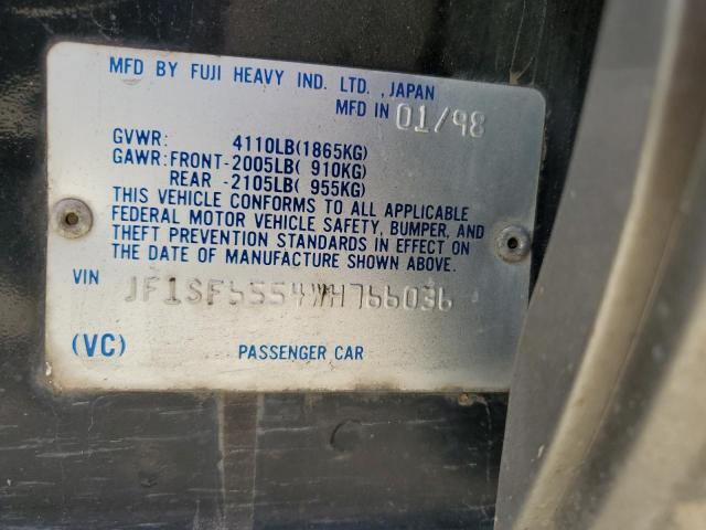 Photo 10 from auction – 1998 SUBARU FORESTER S with VIN JF1SF6554WH766036