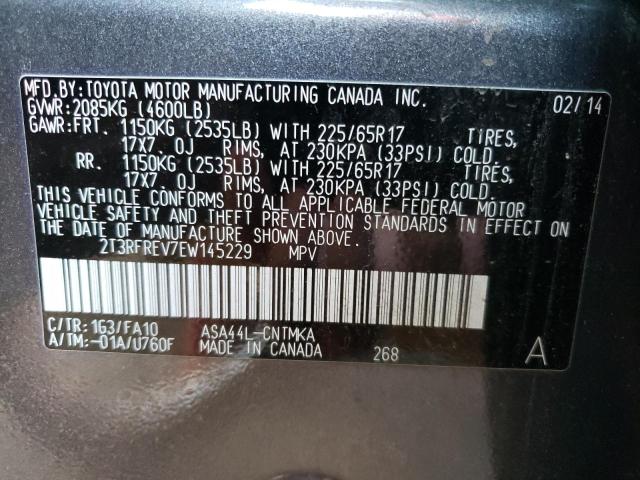 Photo 10 from auction – 2014 TOYOTA RAV4 XLE with VIN 2T3RFREV7EW145229