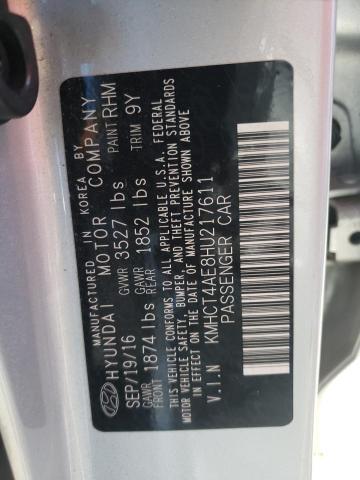 Photo 10 from auction – 2017 HYUNDAI ACCENT SE with VIN KMHCT4AE8HU217611