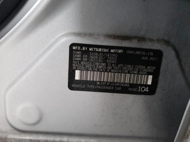 Photo 10 from auction – 2018 MITSUBISHI MIRAGE G4 with VIN ML32F3FJ3JHF04088