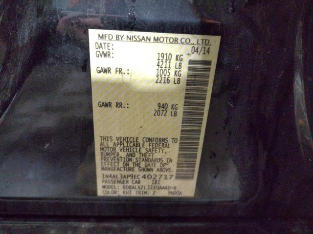 Photo 10 from auction – 2014 NISSAN ALTIMA 2.5 with VIN 1N4AL3AP9EC402717