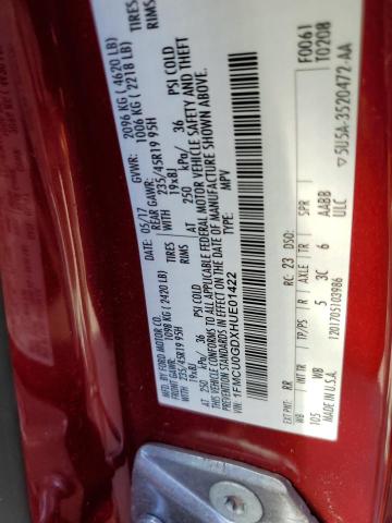 Photo 10 from auction – 2017 FORD ESCAPE SE with VIN 1FMCU0GDXHUE01422