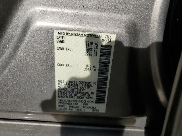 Photo 10 from auction – 2014 NISSAN ALTIMA 2.5 with VIN 1N4AL3AP3EC402499